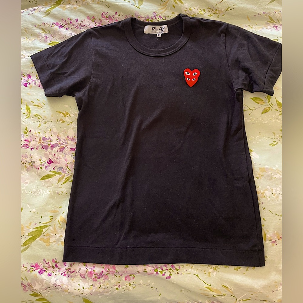 Comme de Garçon PLAY Black Tee
